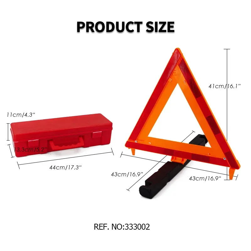 Dot Approved Red High Visibility Reflective Emergency Safety Warning Sign Triangle for Cars