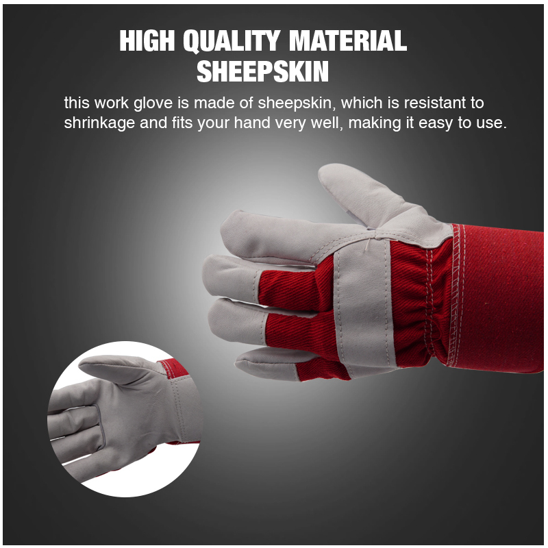 Safety Gloves Nitrile Cuff Construction Logistic Leather Men's Work Gloves Warehousing Work Gloves Industrial