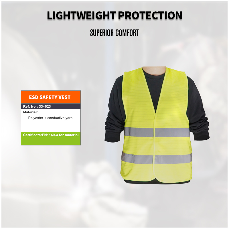 ESD High Visibility Reflective Safety Vest Anti Static