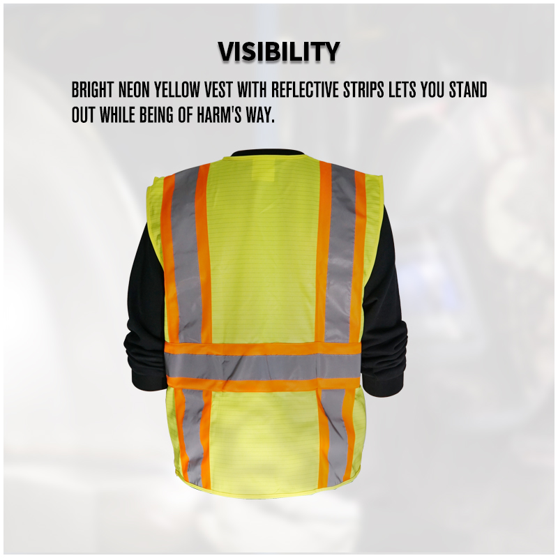 ESD High Visibility Reflective Safety Vest Anti Static