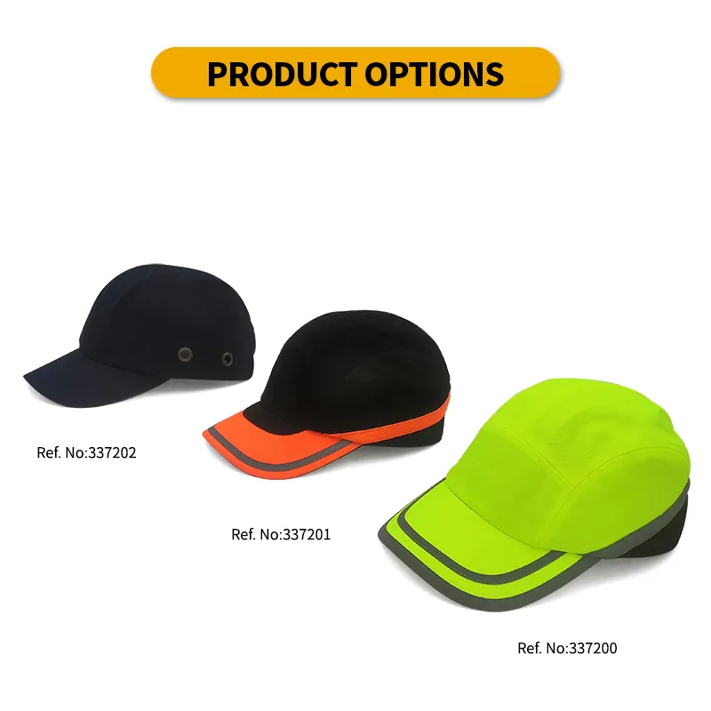 Lightweight Bump Cap orange red Baseball Hat Style Breathable Head Protection