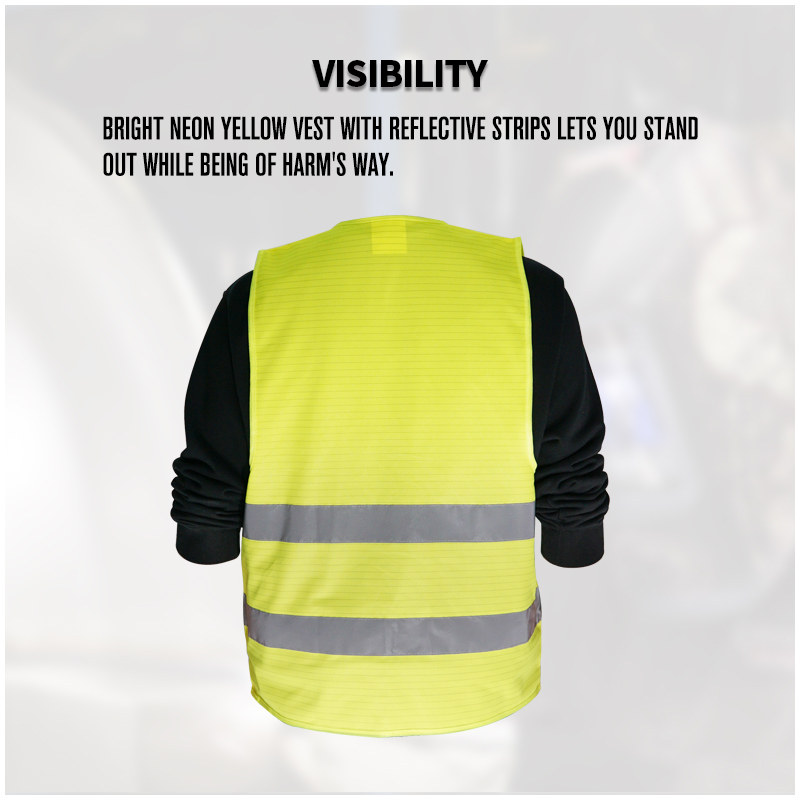 ESD High Visibility Reflective Safety Vest Anti Static