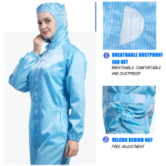 ESD Smock Polyester Carbon Fiber Antistatic Dust prevention