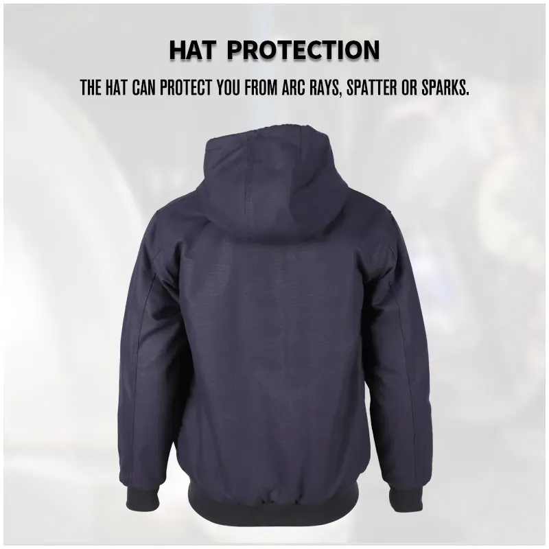 OEM fashion Flame Resistant FR retardant hoodie safety clothing coat jacket