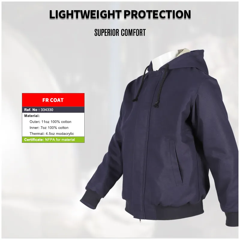 OEM fashion Flame Resistant FR retardant hoodie safety clothing coat jacket