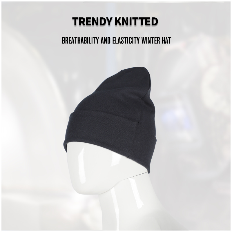 Anti Static Black Custom Logo Flame Resistant Fr Winter Thermal Men Fire Proof Hat Beanie