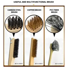 Rust Cleaning Polishing Wire Scratch Brush Manufacturer with Wood Handle