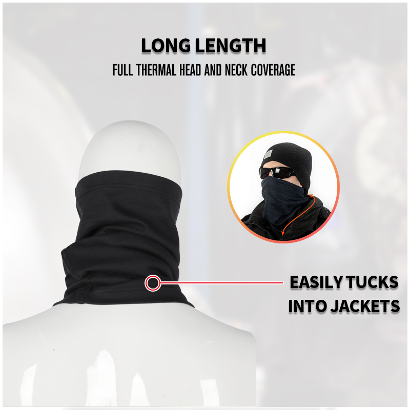 FR Neck Gaiter Black Flame Resistant Face Mask