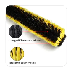 Push Broom Brush and Broom Set Heavy-Duty Outdoor Commercial for Cleaning Bathroom Kitchen Patio Garage Deck Concrete Wood Stone