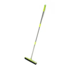Pet Hair Rubber Broom Floor Brush for Carpet Dog Hair Remover Silicone Broom Suitable for All Surface with Built in Squeegee