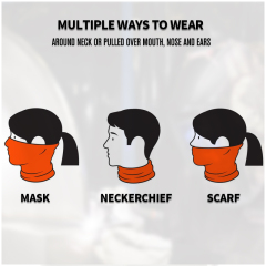 FR Neck Gaiter Black Flame Resistant Face Mask