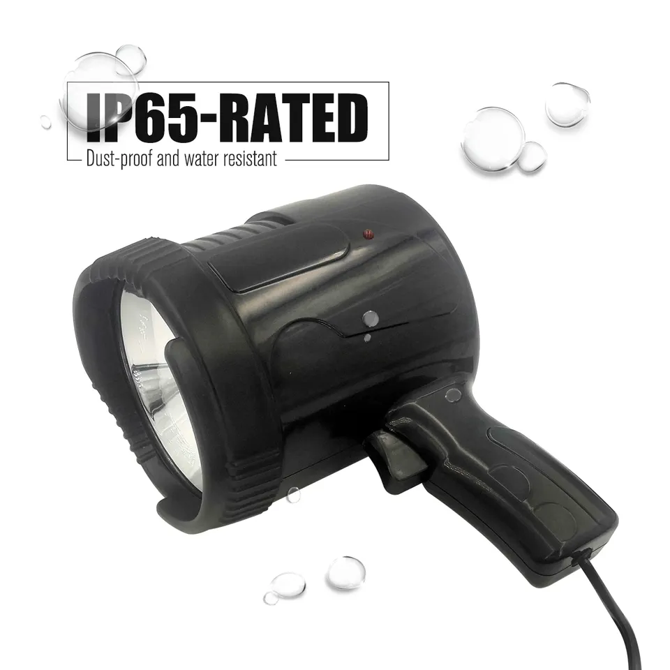 DC 12 Volt Handheld Corded Halogen Spotlight for Boat, Car and Truck