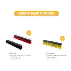 Push Broom Brush and Broom Set Heavy-Duty Outdoor Commercial for Cleaning Bathroom Kitchen Patio Garage Deck Concrete Wood Stone