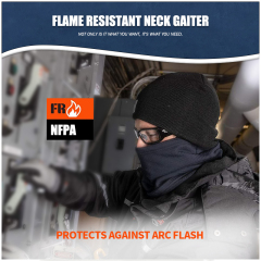 FR Neck Gaiter Black Flame Resistant Face Mask