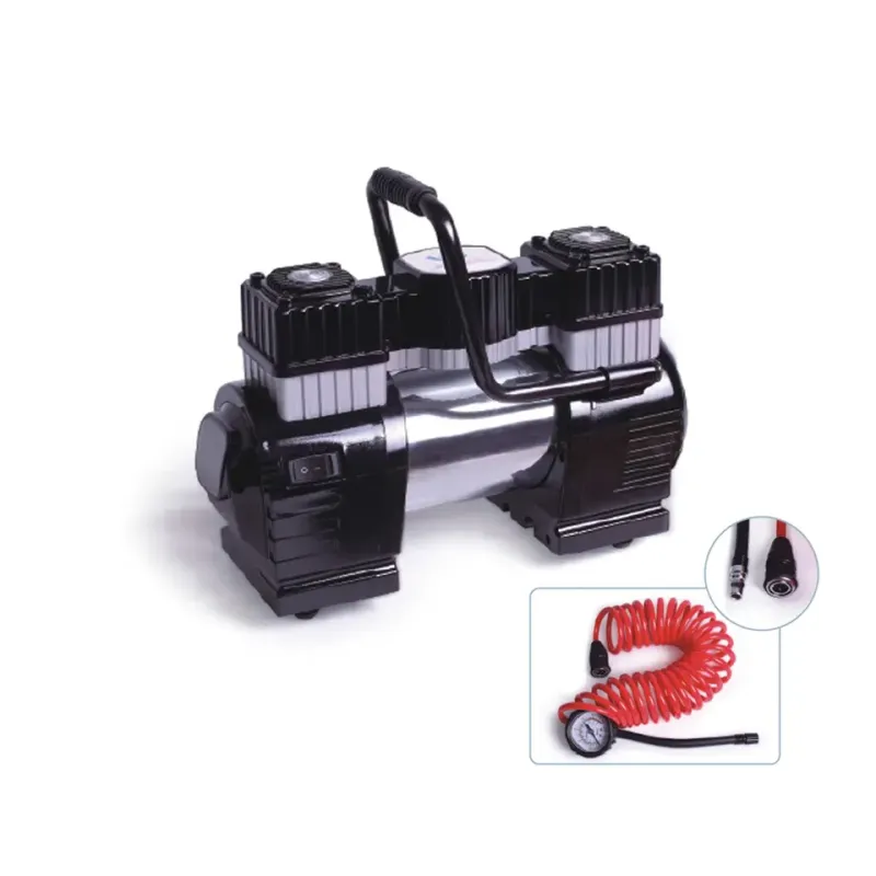 Color Black or Customised 28*18cm Double cylinder Car Air Compressor Tire Inflator