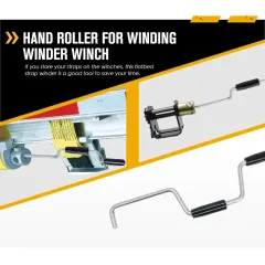 Strap Winder for Flatbed Truck Hand Roller for Winding Winder Winch Winder for Winch Straps