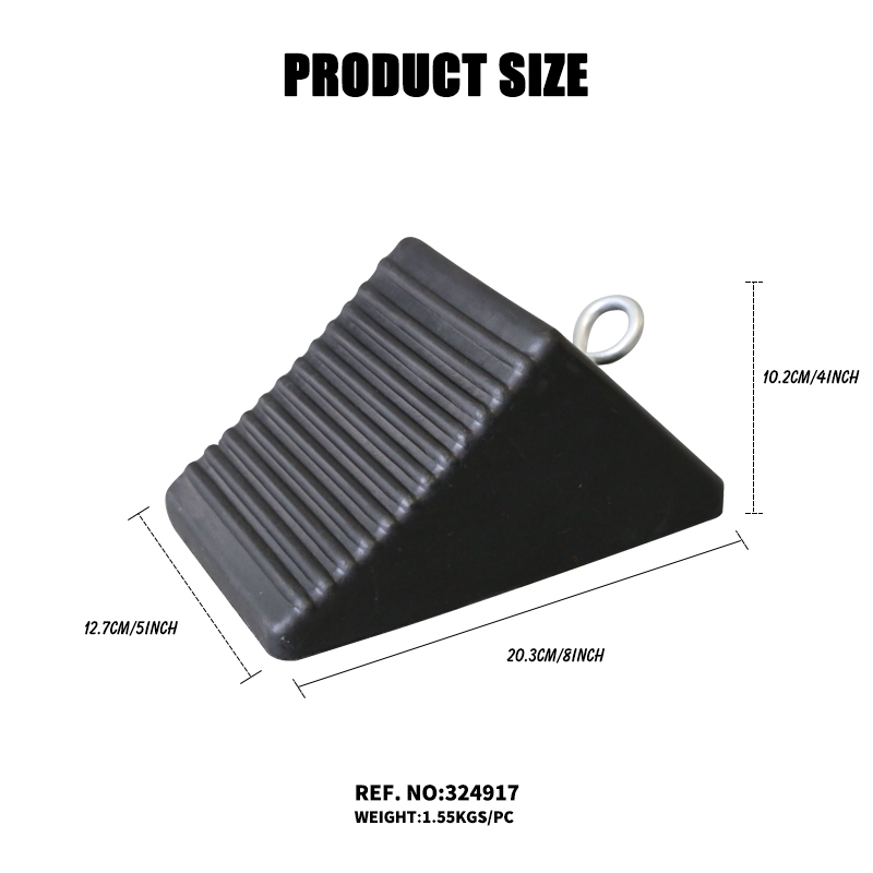 Heavy Duty Rubber Wheel Chock With Handle