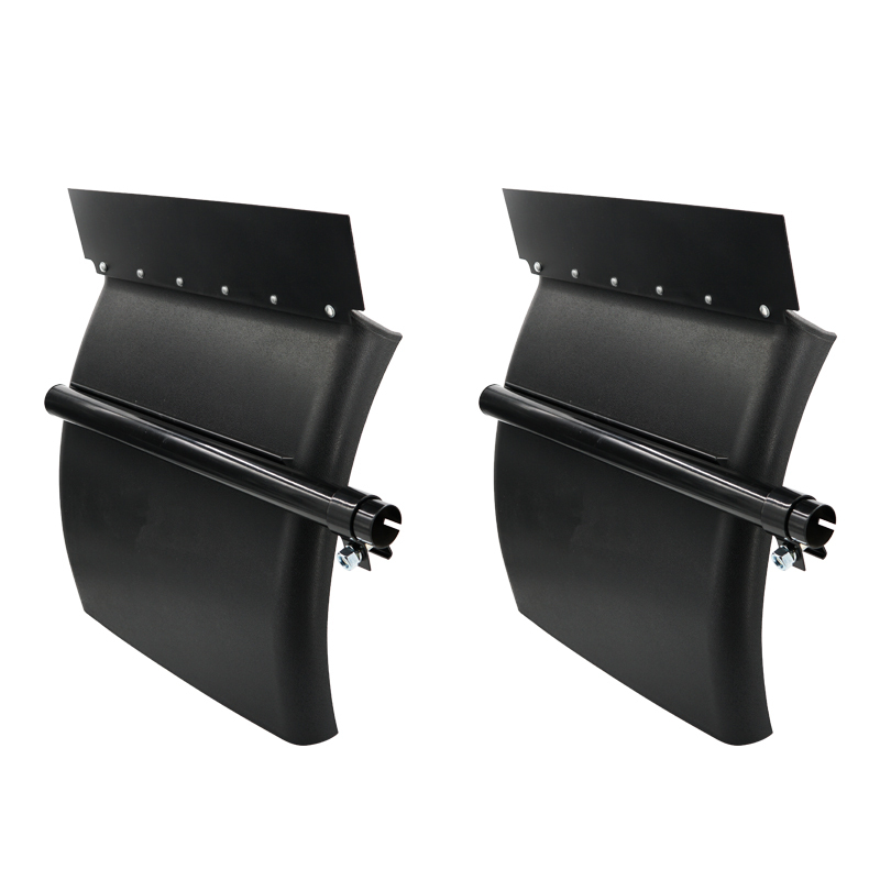 24" x 24" Black Poly Quarter Fendes Pair