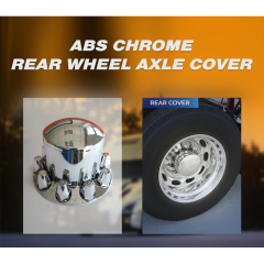 ABS Chrome Rear Wheel Axle Cover With Removable Hub Cap Threaded Nut Covers