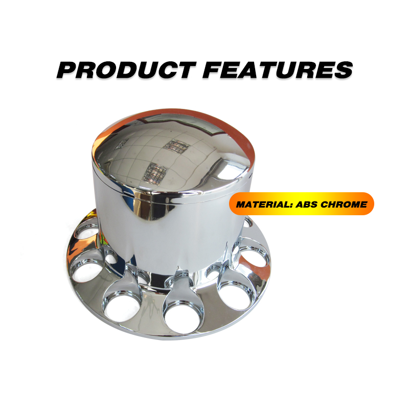 ABS Chrome Rear Wheel Axle Cover With Removable Hub Cap Threaded Nut Covers