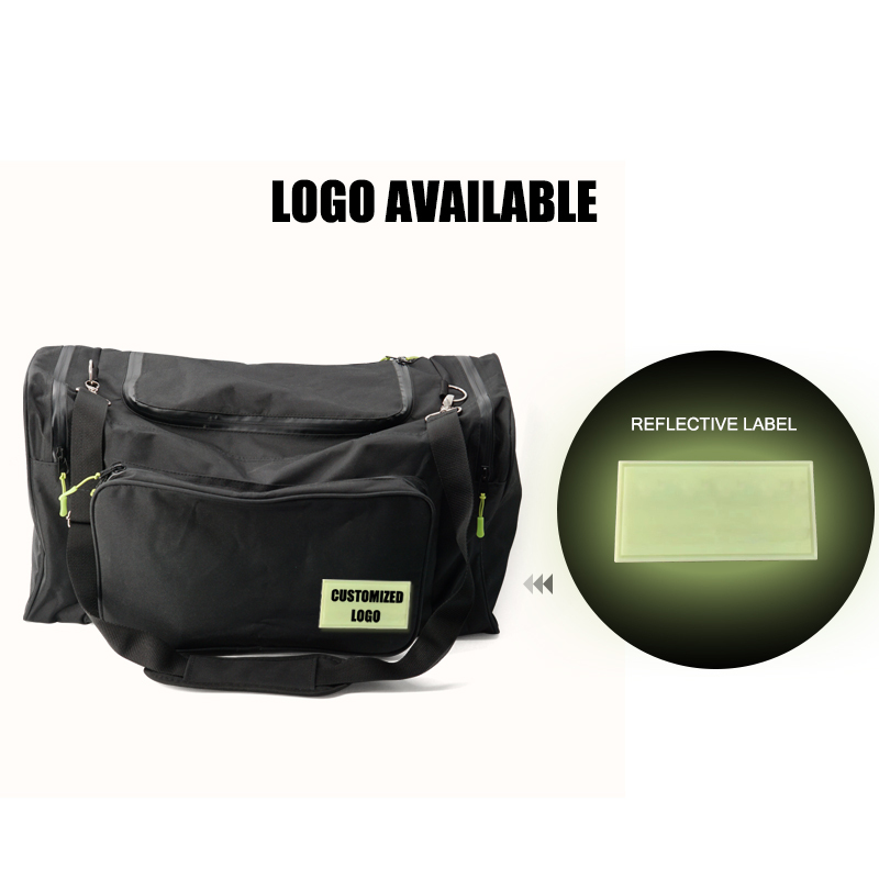 Black Duffle Bag polyester With Padded Shoulder Strap