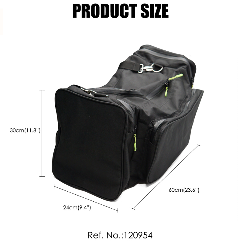 Black Duffle Bag polyester With Padded Shoulder Strap