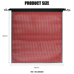 FMCSA 393.87 approved 18 x 18 Inch PVC Mesh Jersey Mesh Safety Flag With Bungee Cord ANSI Reflective Webbing