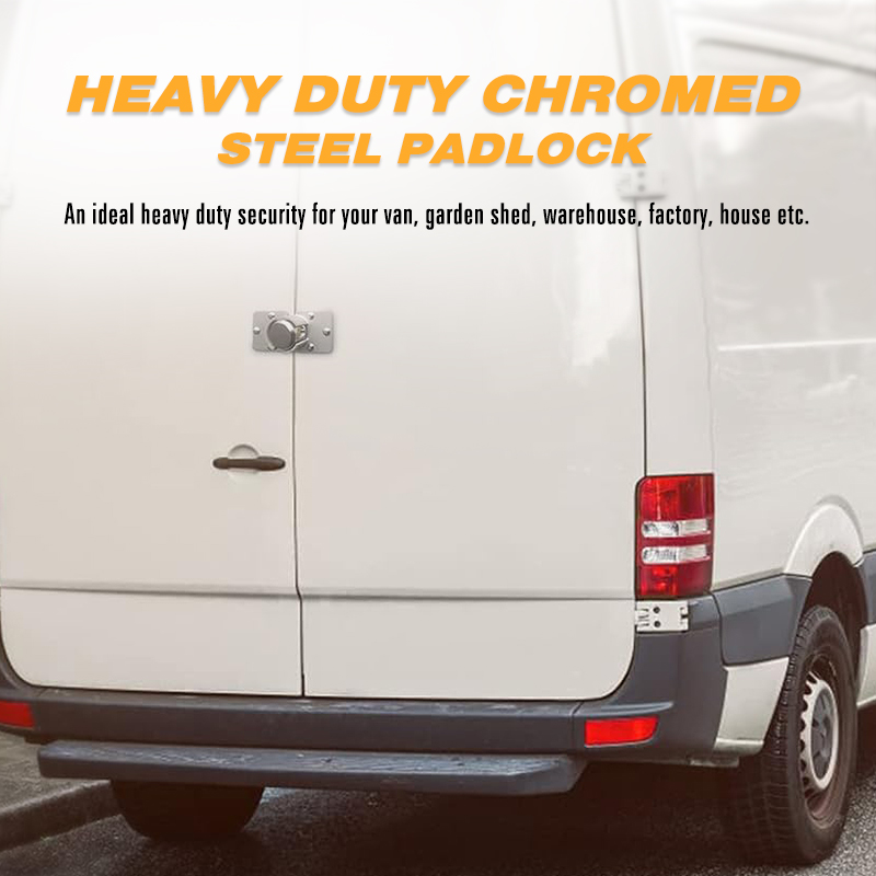 Heavy Duty Chromed A3 Steel Padlock With 2 Keys