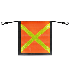 FMCSA 393.87 approved 18 x 18 Inch PVC Mesh Safety Flag With Reflective X