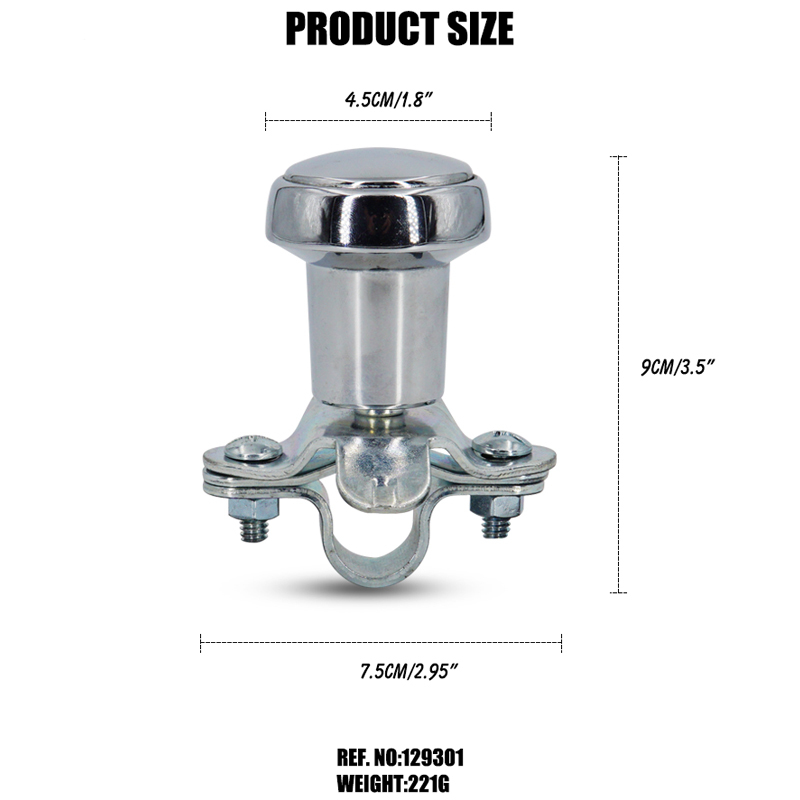 Universal Zinc Coat Free Spinning Steering Wheel Knob