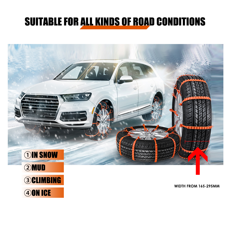 Snow Chains for Car Trucks SUV Snow Tire Chains Universal Snow Tyre Chains Car Anti-skid Emergency Portable Tire Chains