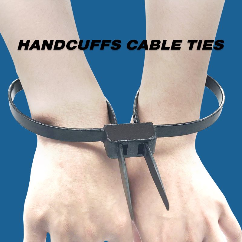20 Pieces Zip Tie Cuffs Flex Cuffs for Law Enforcement Nylon Double Zip Handcuffs Dual Clamp Cable Ties