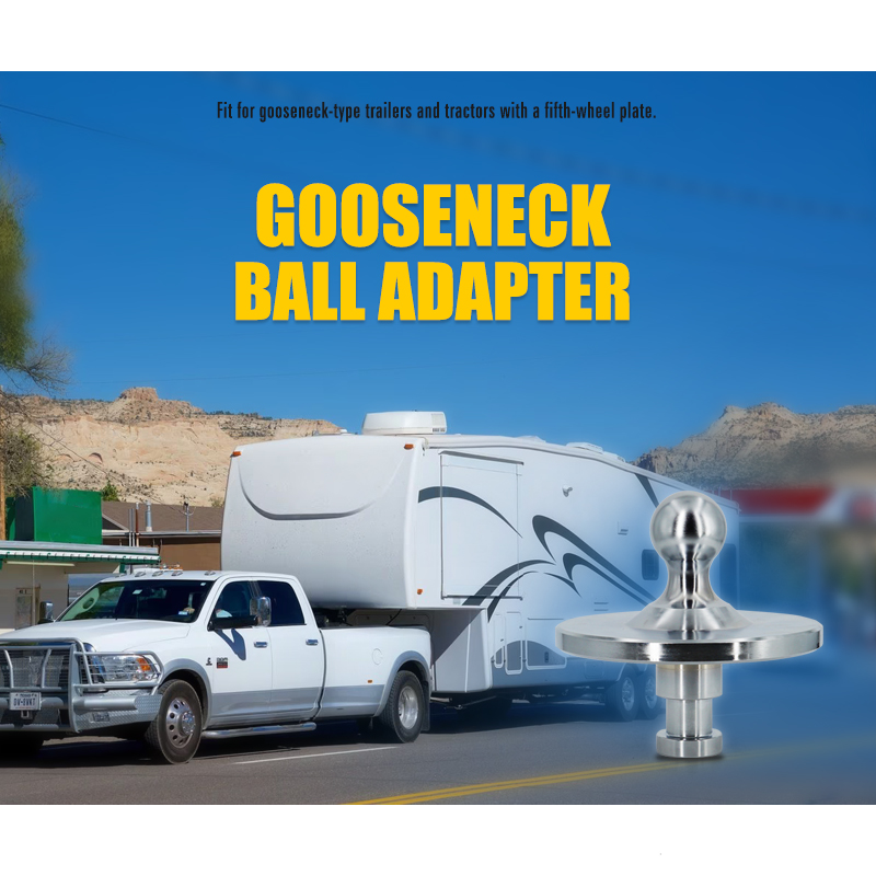 Gooseneck Ball Adapter Kingpin to Gooseneck Ball Adapter Hitch Used for Tractor-Trailer Fifth Wheels