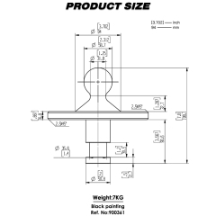 Gooseneck Ball Adapter Kingpin to Gooseneck Ball Adapter Hitch Used for Tractor-Trailer Fifth Wheels