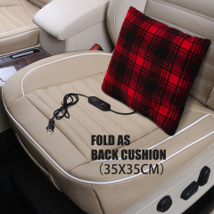 Car Blanket Heated 12V Electric Travel Blanket Back Cushion For Car and RV For Cold Weather