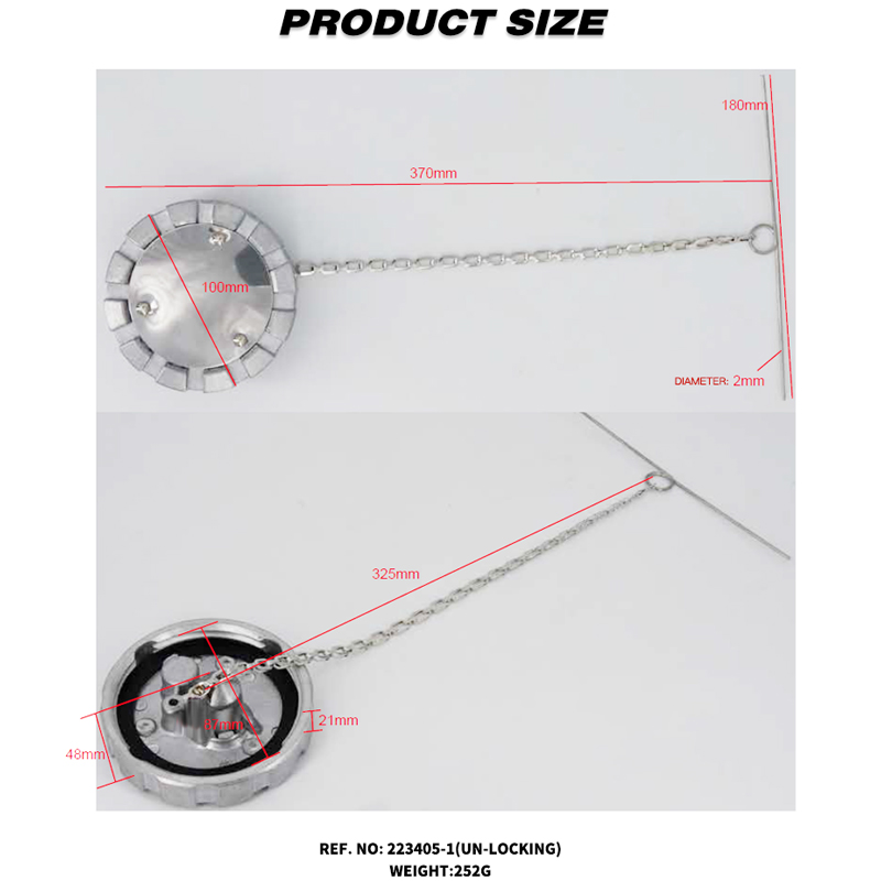 Aluminum Un-Locking Diesel Fuel Cap 3" - 5.5 NPSL Fuel Tanks Cover Replacement Parts