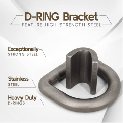 Heavy Duty Weld-On Forged D Ring 26500 Pounds Break Strength for Trailers Trucks and Cargo Tie Downs