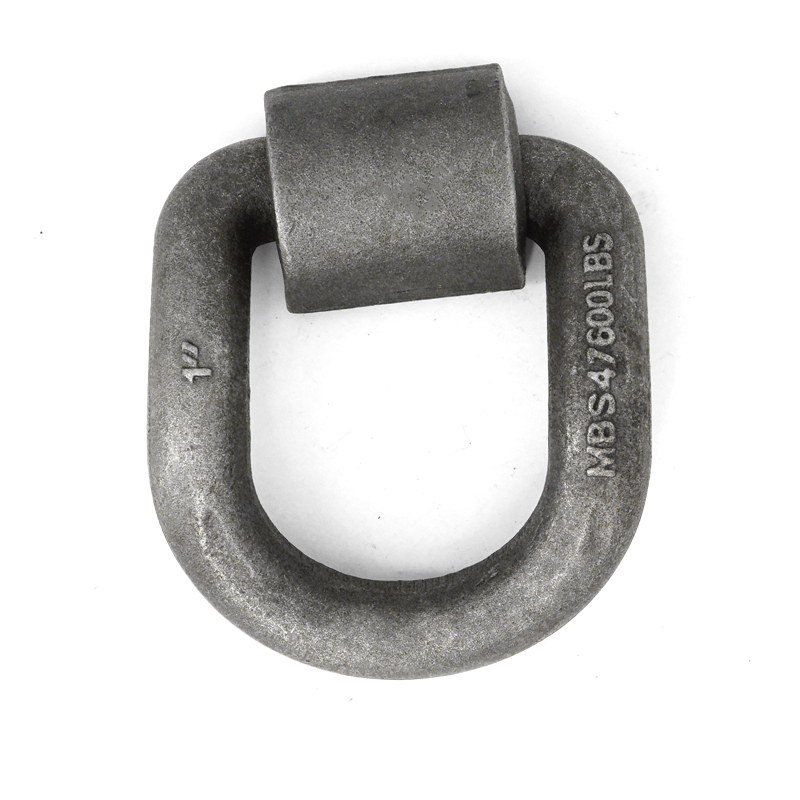 Heavy Duty Weld-On Forged D Ring 47600 Pounds Break Strength for Trailers Trucks and Cargo Tie Downs