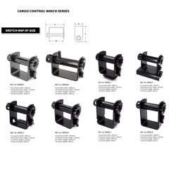 Standard Weld-On Winch for Flatbed Trailer Heavy Duty Standard Tie-Down Winch