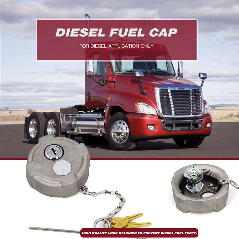 Aluminum Locking Diesel Fuel Cap 2" - 11.5 NPSH Fuel Tanks Cover Replacement Parts