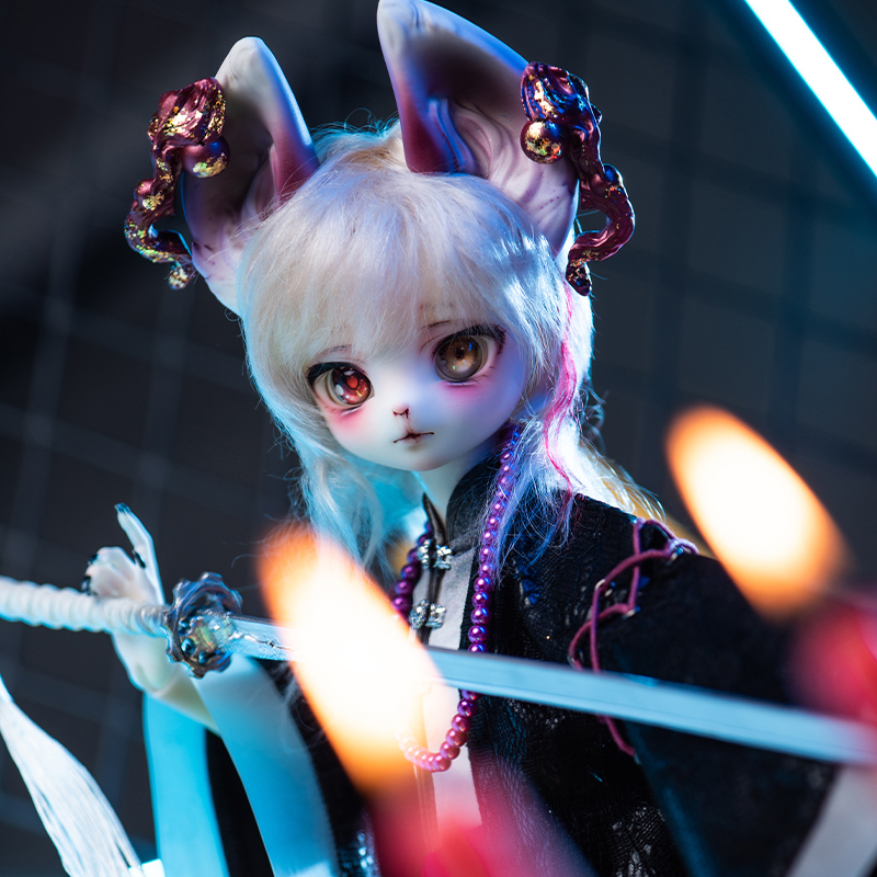 【Pre-sale】DollZone × 减少自制 Ya Cat 1/4 Cooperation Description Doll Full Set Presale SD Doll 48cm Spherical joint Dolls