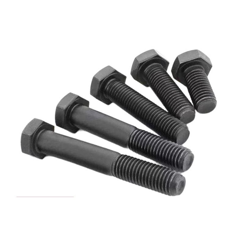 Hex Bolt Half Thread Steel Black