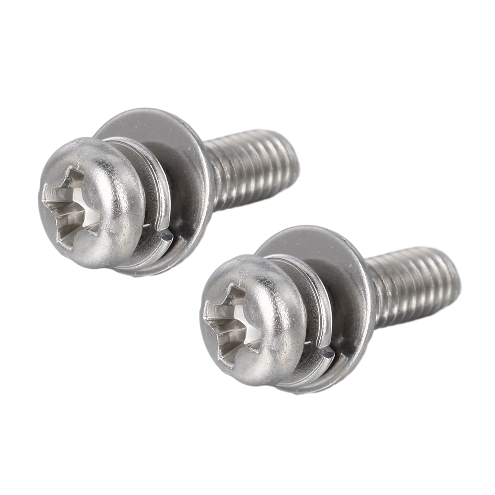 Pan Head SEMS Screw with Spring Lock Washer + Flat Washer Stainless Steel