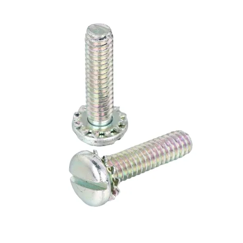 Slotted Pan Head Machine Screw With External Tooth Washer