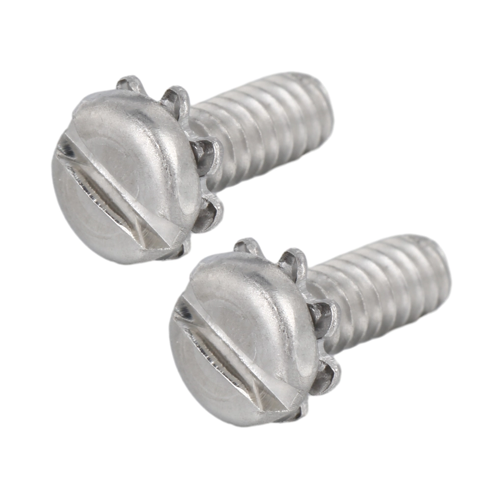 Stainless Steel Pan Head Slooted SEMS Screw With External Tooth Washer
