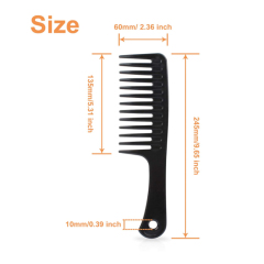 Matte Plastic Wide Tooth Hair Comb