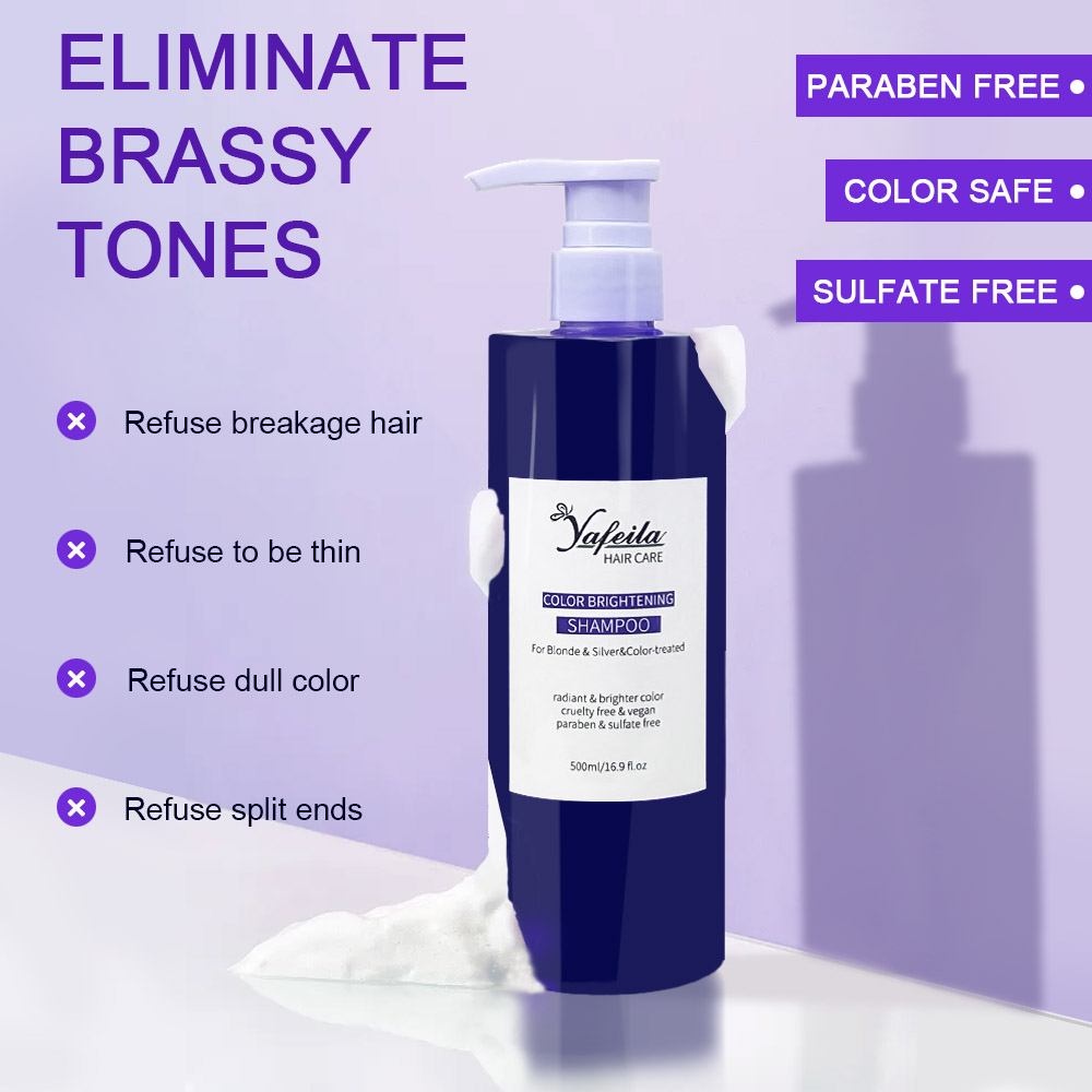 Organic Vegan Moisturizing Color Safe Depositing Purple Shampoo and Conditioner for Silver Blonde Bleached Hair