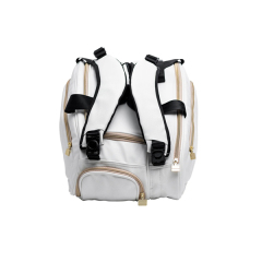 High-quality White Leather Custom Logo Unisex Paddle Bag Padel racket