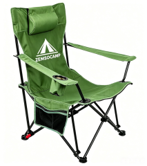 MSOD-9207 High Back Camping Chair with Pillow Design, Comfortable Widened Seat Folding Chair for Camping, Fishing, Beach