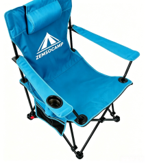 MSOD-9207 High Back Camping Chair with Pillow Design, Comfortable Widened Seat Folding Chair for Camping, Fishing, Beach